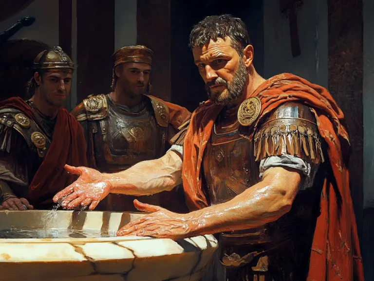 Le lavage des mains de Pilate comme acte de défi
